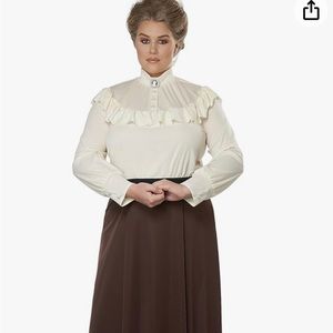 NWT Suffragette costume! Sign not included. One piece with sash and Velcro cameo